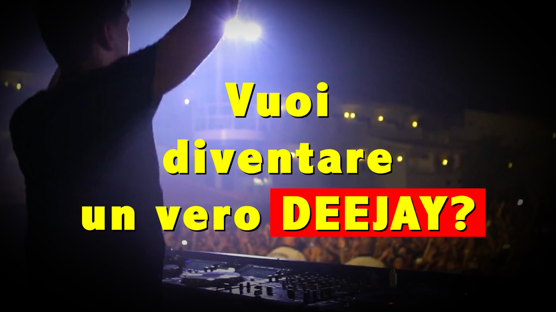 Dj in consolle con il pubblico corso per dj